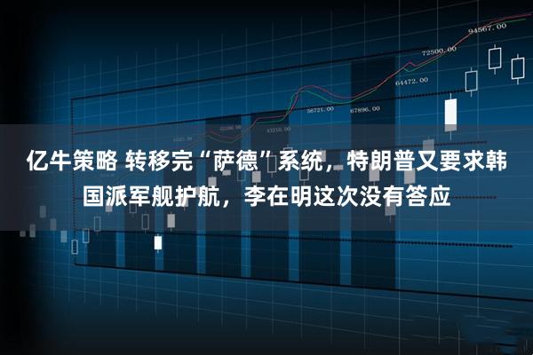亿牛策略 转移完“萨德”系统，特朗普又要求韩国派军舰护航，李在明这次没有答应